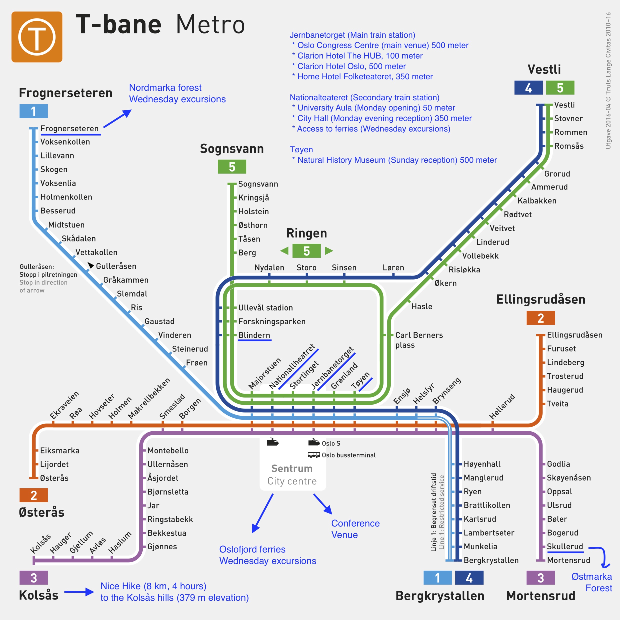 Oslo metro map